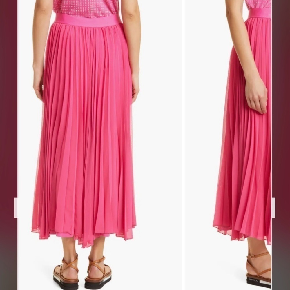 BOSS Eplisa Pleated Skirt in Flamingo Size M - Picture 6 of 13